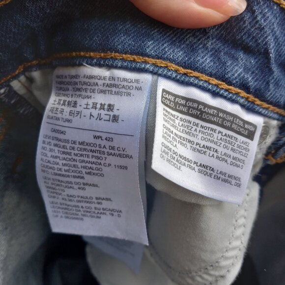 Levi's Wedgie Straight Ankle Dark Wash Jeans - US 25 - Picture 6 of 8